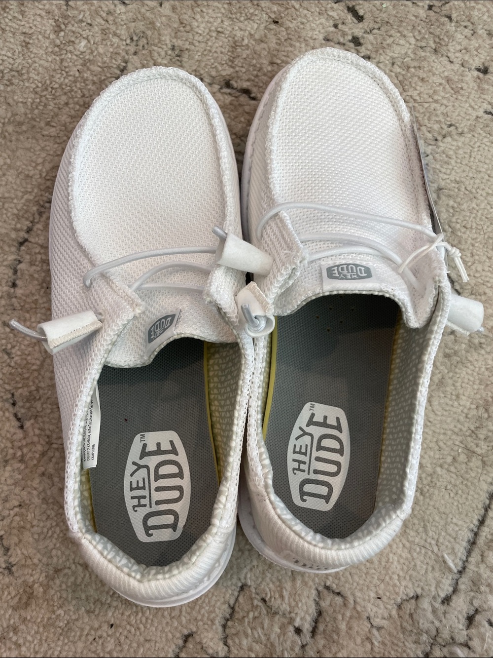 Hey Dude all White Slip-On Sneakers - Picture 14 of 14